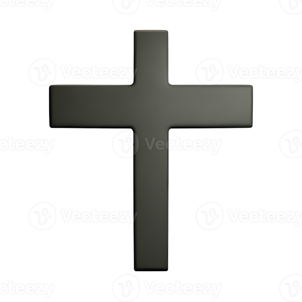christian cross 3d rendering icon illustration png