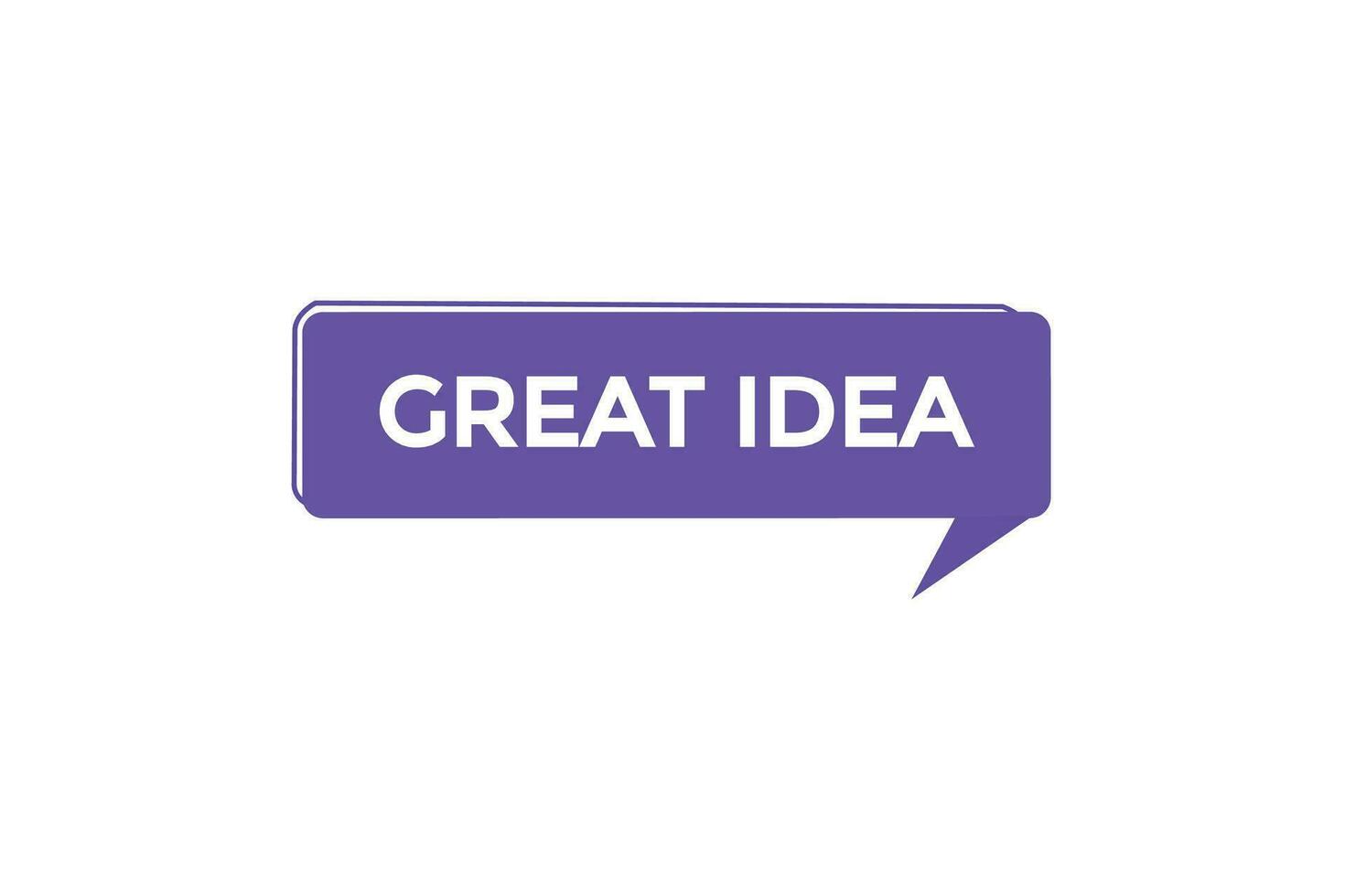 new great idea modern, website, click button, level, sign, speech, bubble  banner, vector