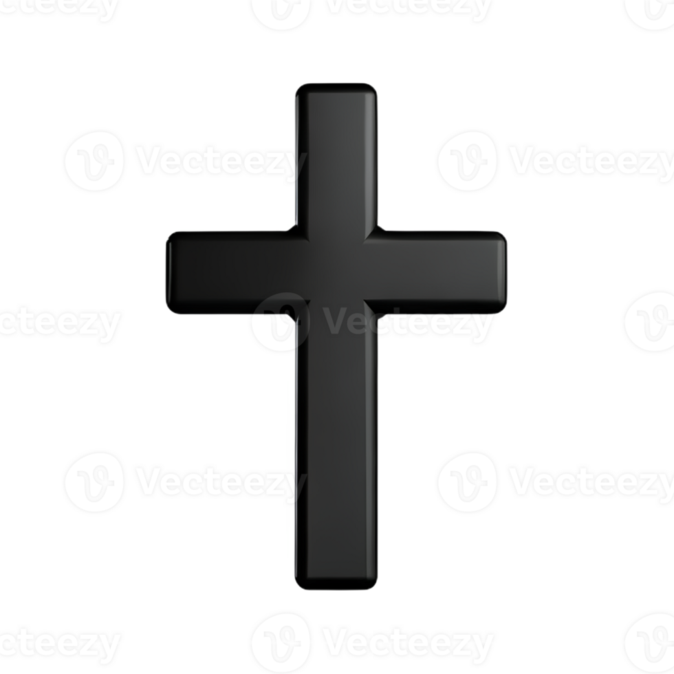 christian cross 3d rendering icon illustration png