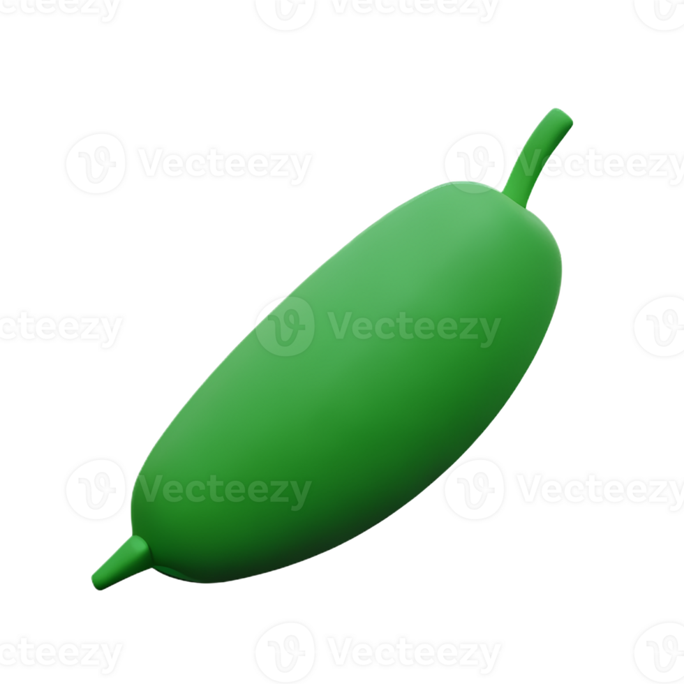 cucumber 3d rendering icon illustration png