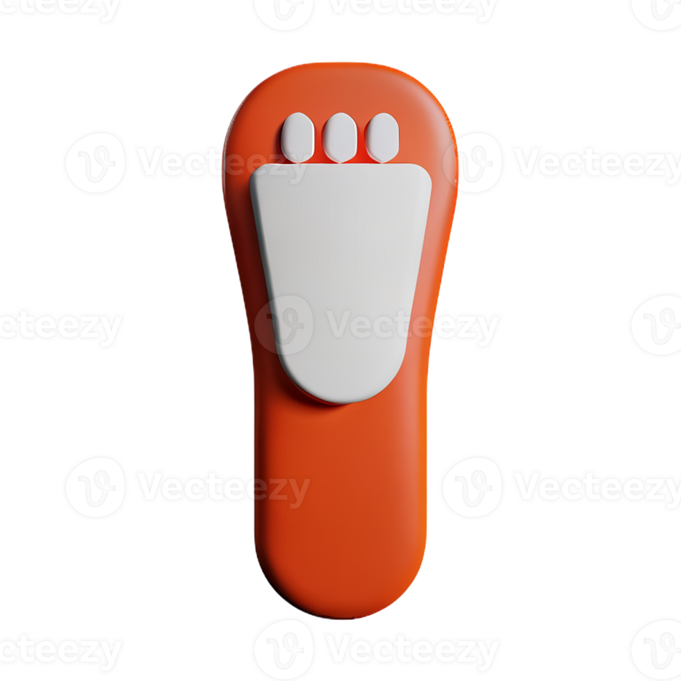 foot 3d rendering icon illustration png