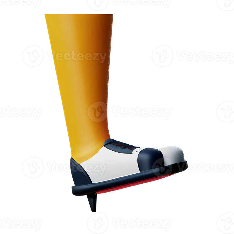 foot 3d rendering icon illustration png