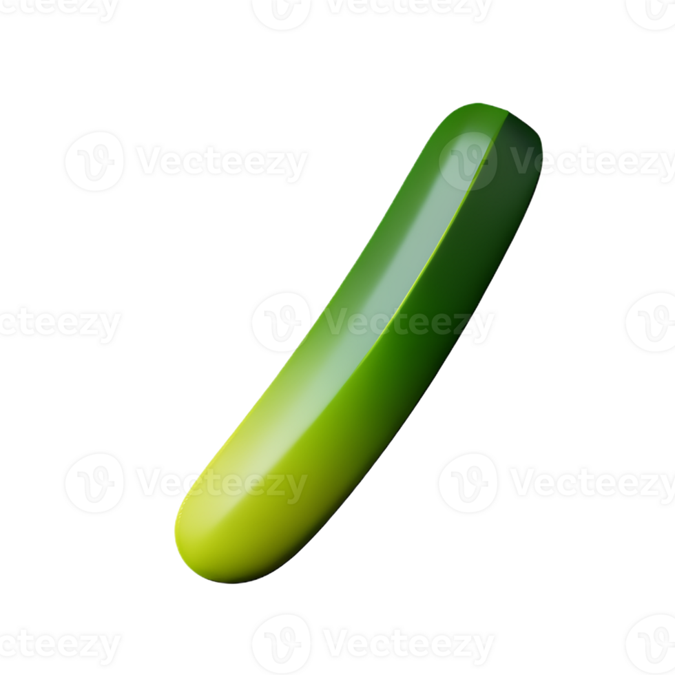 cucumber 3d rendering icon illustration png