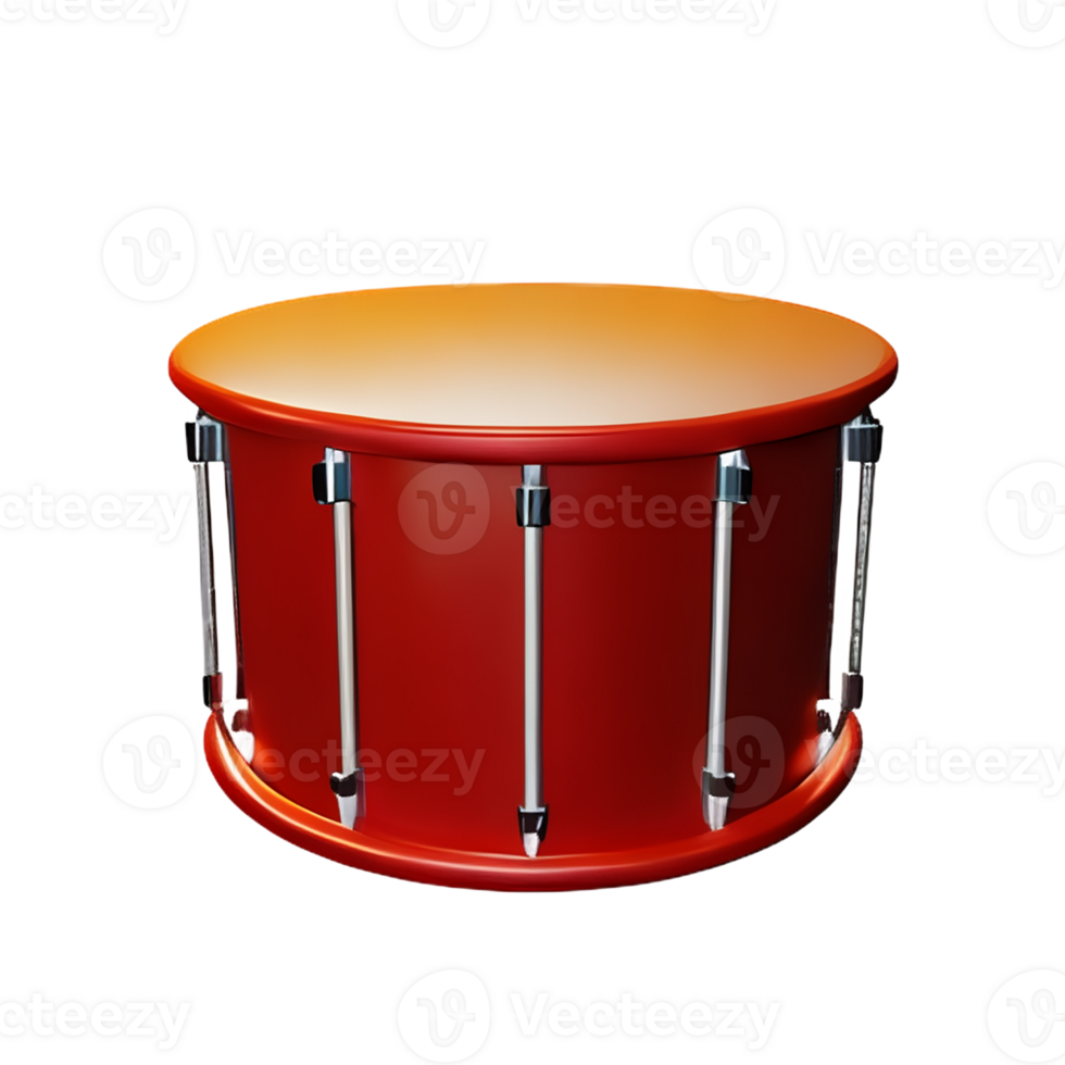 drum 3d rendering icon illustration png