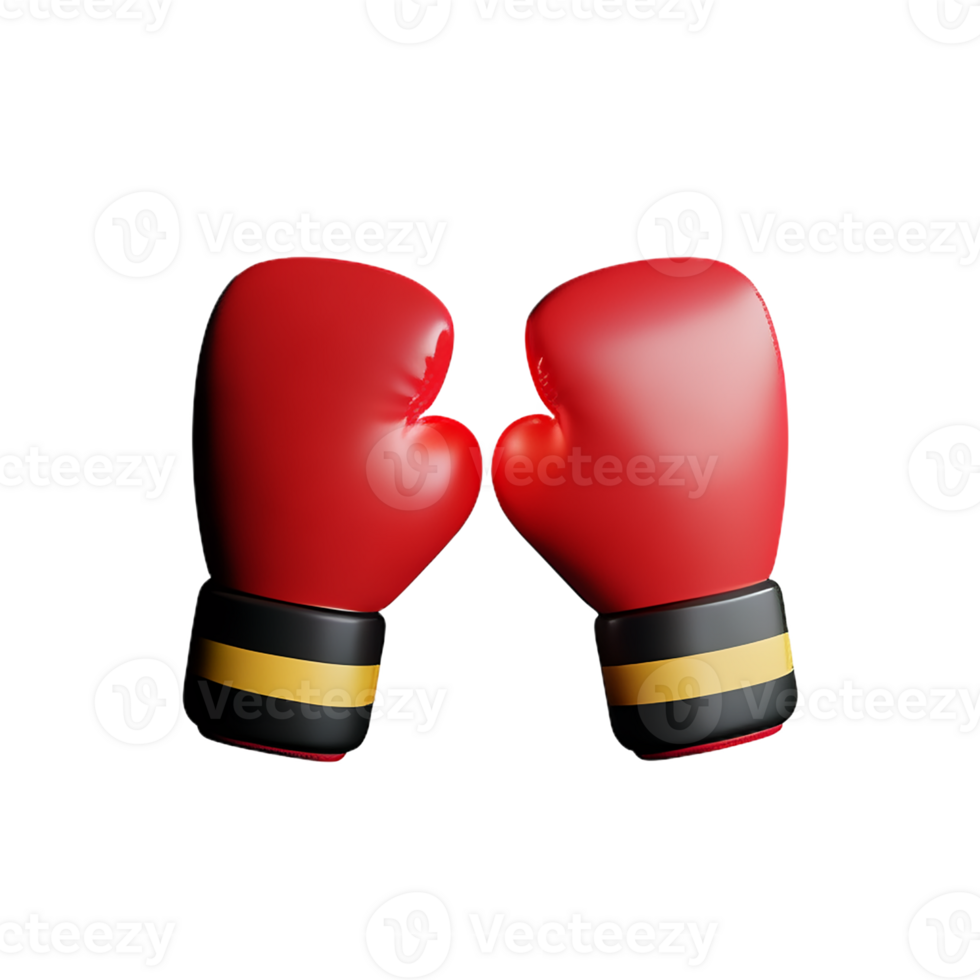 boxing gloves 3d rendering icon illustration png