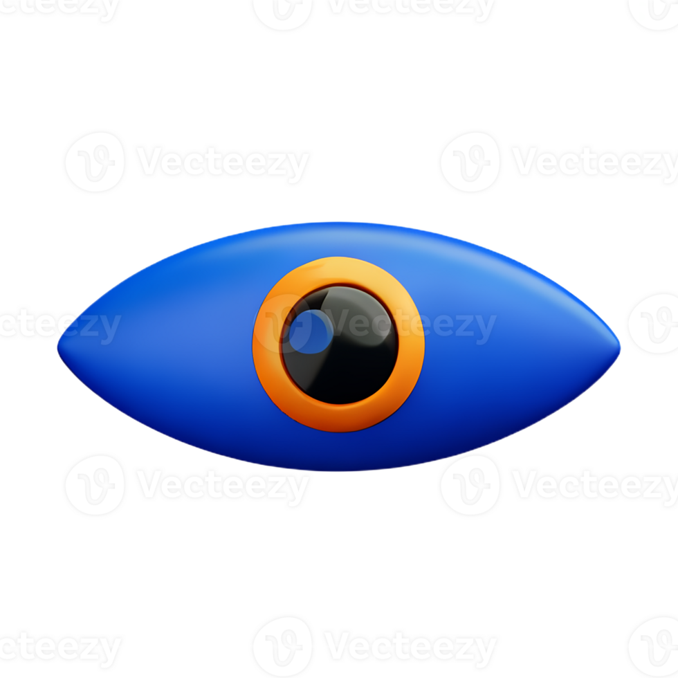 cartoon eyes 3d rendering icon illustration png