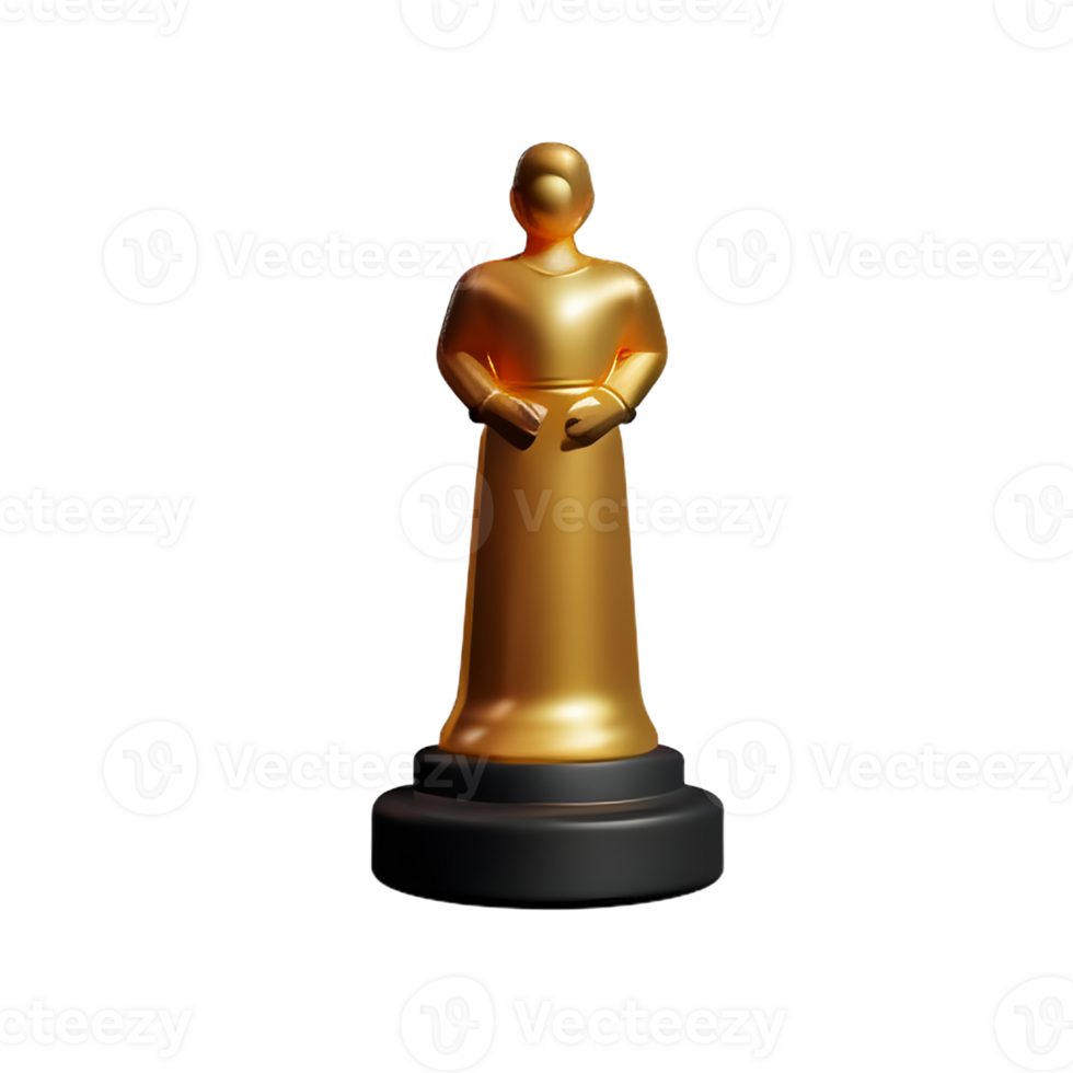 statue 3d rendering icon illustration png