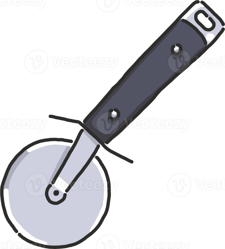 Kitchen items Pizza cutter cartoon style 28799999 PNG