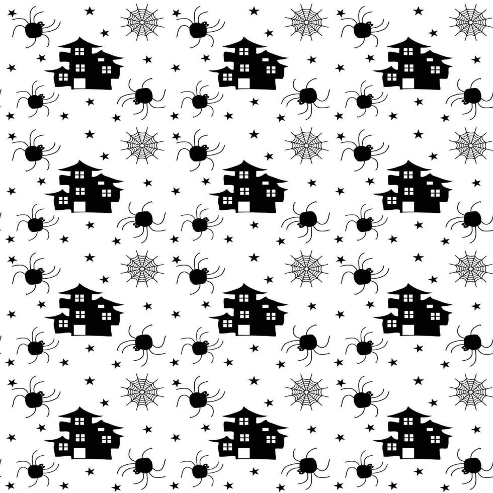 Seamless halloween pattern design, Creative halloween layout for your designWeb vector