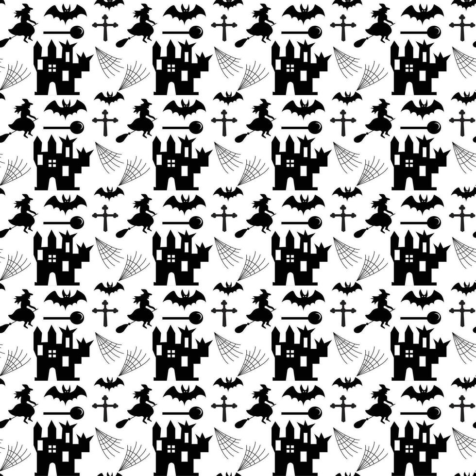 Seamless halloween pattern design, Creative halloween layout for your designWeb vector