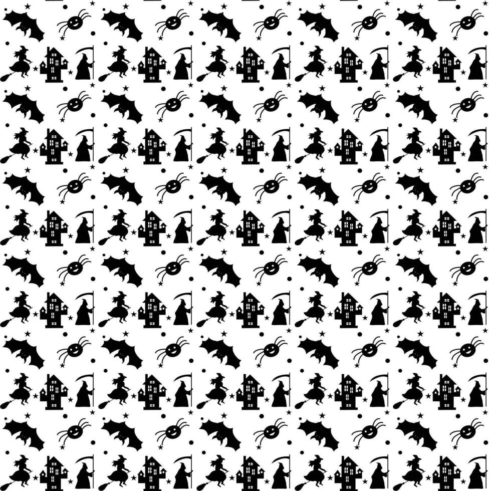 Seamless halloween pattern design, Creative halloween layout for your designWeb vector