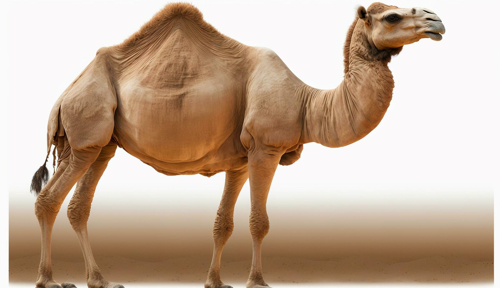 Arabian camel animal on a white background AI Generated Photo