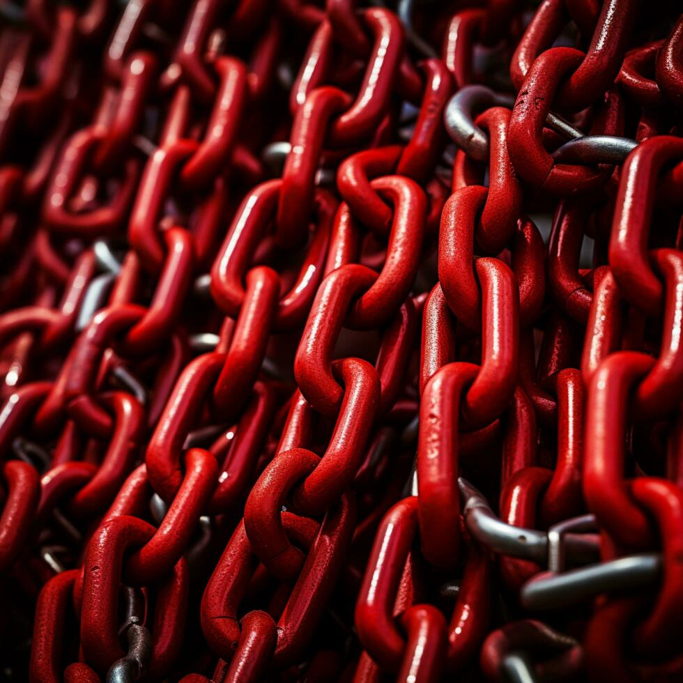 red chain 3d render illustration photo