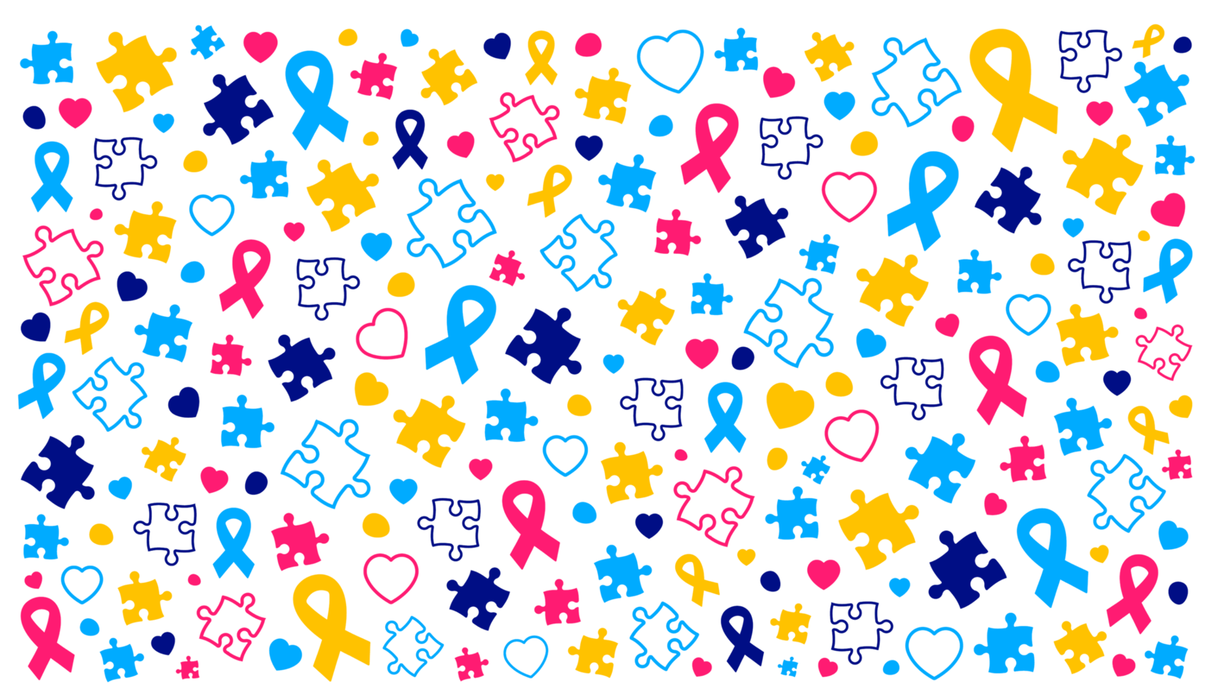 World autism awareness day puzzle pieces pattern background template celebrated in 2 April. use to banner, card, greeting card, poster, book cover, placard, frame, social media post banner template. png