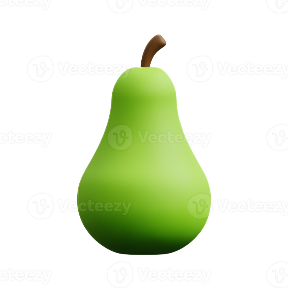 pear 3d rendering icon illustration png