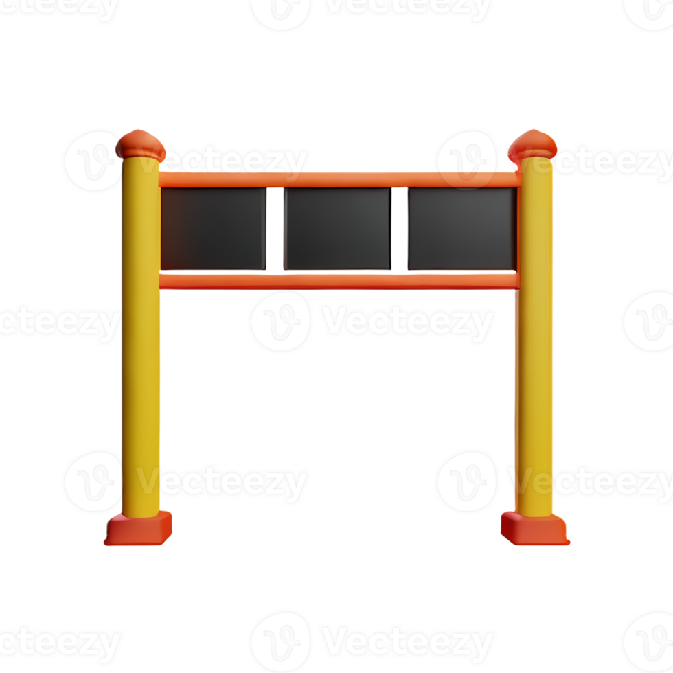 gate 3d rendering icon illustration png