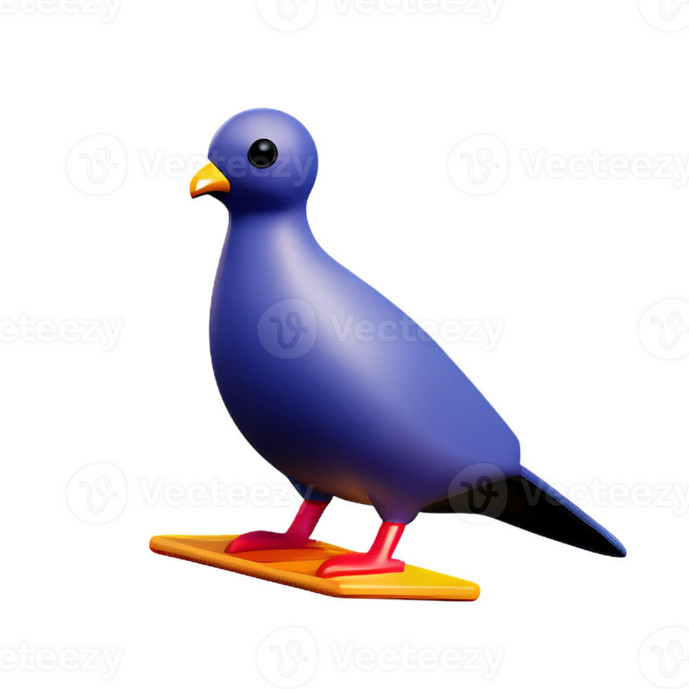 pigeon 3d rendering icon illustration png