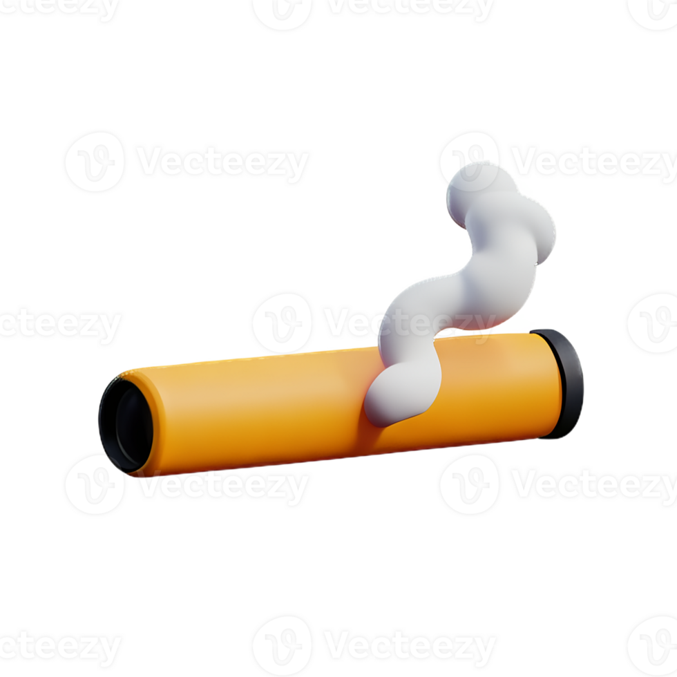 smoking 3d rendering icon illustration png