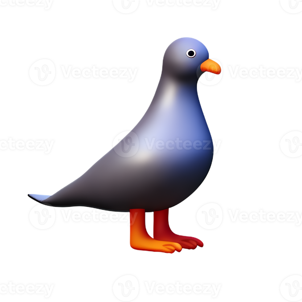 pigeon 3d rendering icon illustration png
