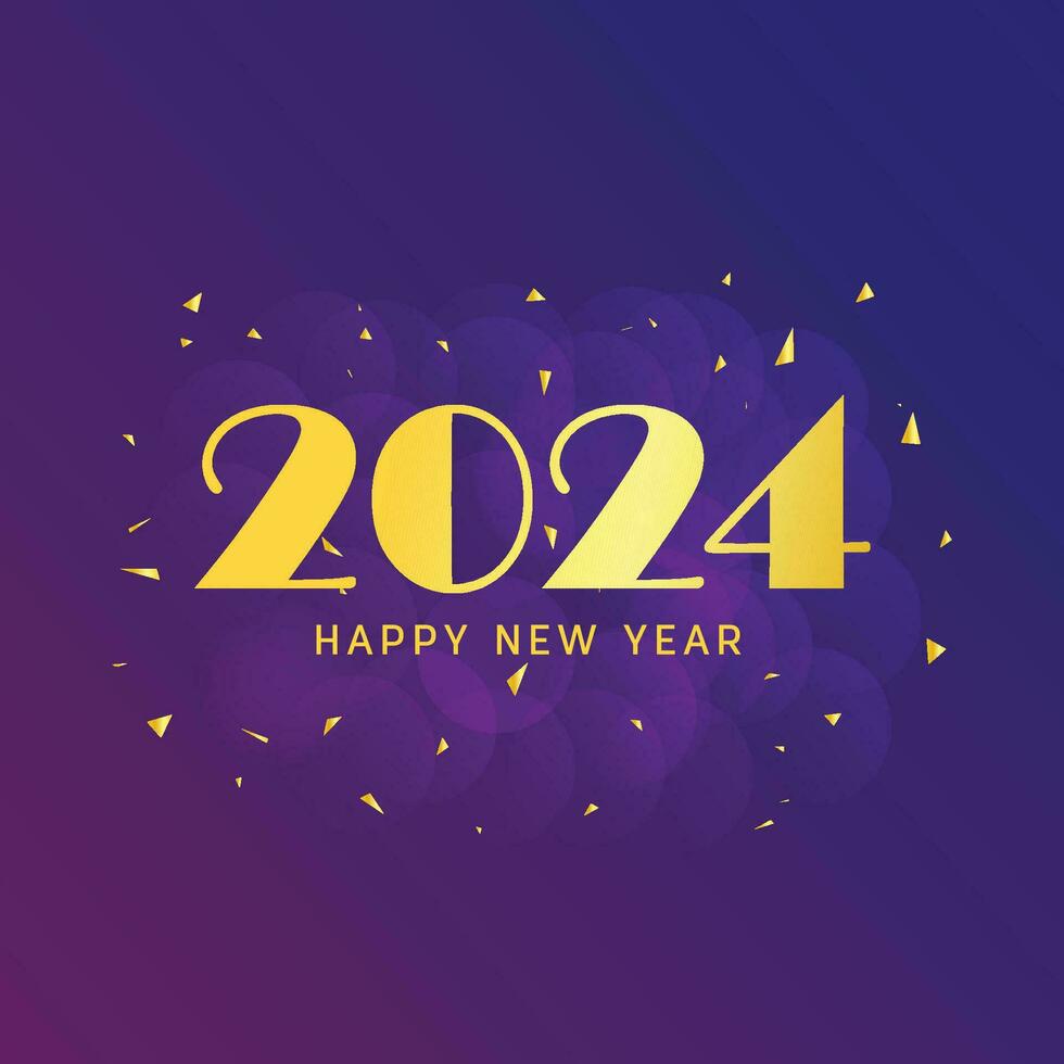 Happy New Year 2024 background.  Design template celebration poster, banner, website or greeting card for Happy New Year. vector