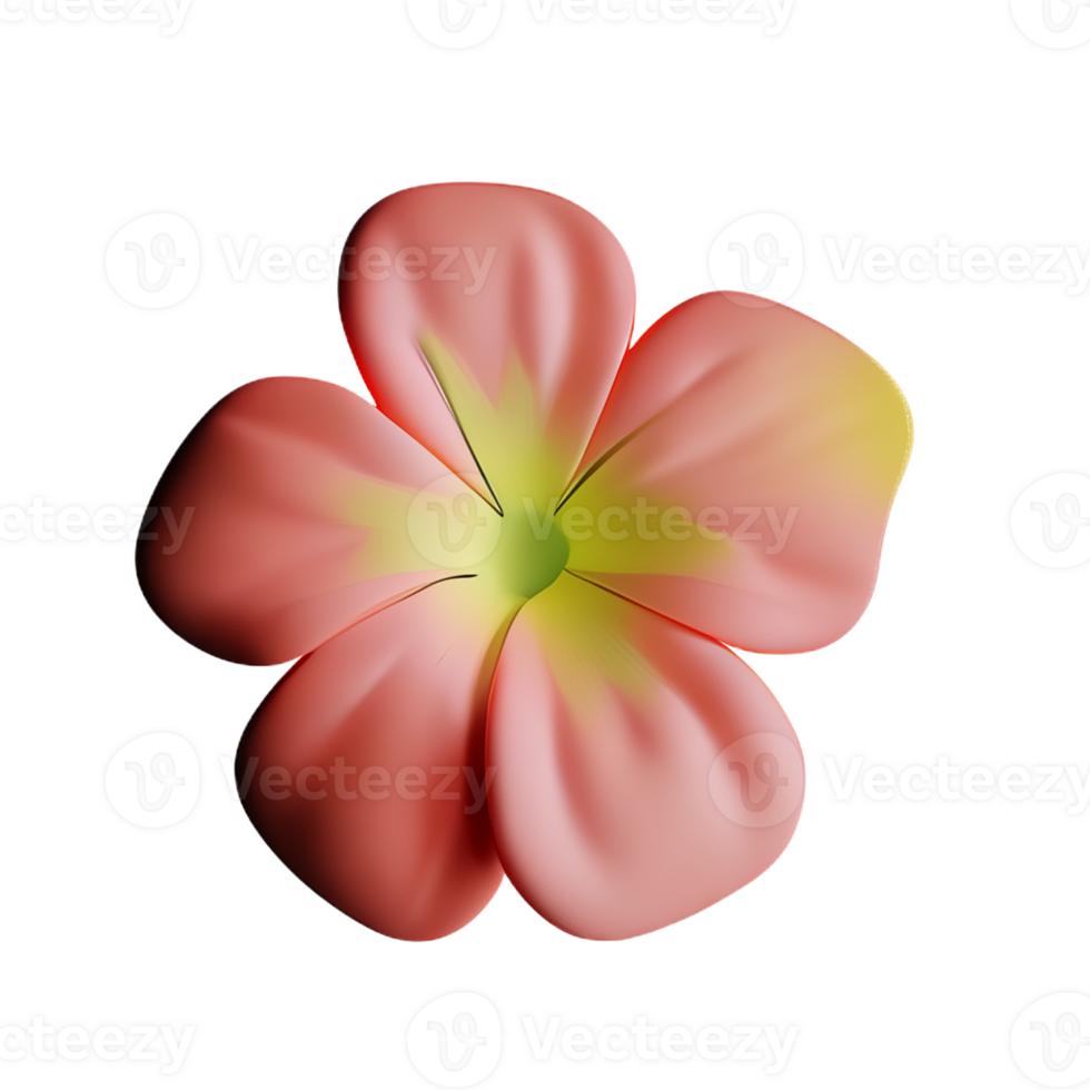 hibiscus 3d rendering icon illustration png