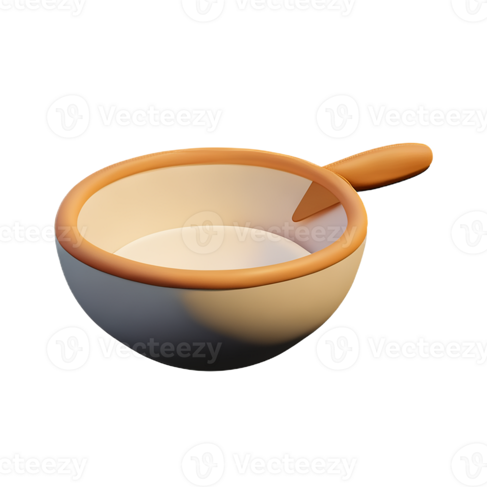 bowl 3d rendering icon illustration png