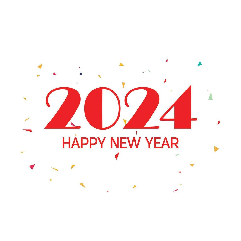 Happy New Year 2024 Design. vector