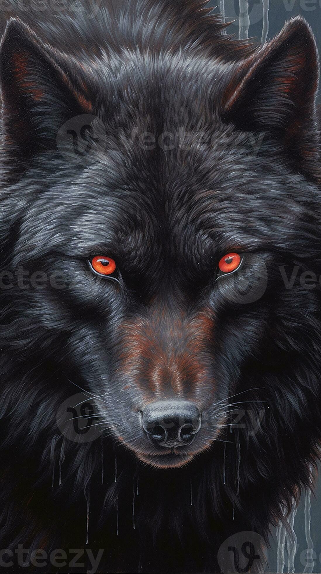 Black wolf angry close-up front view Beautiful wildlife AI Generated Image  28801208 Stock Photo at Vecteezy