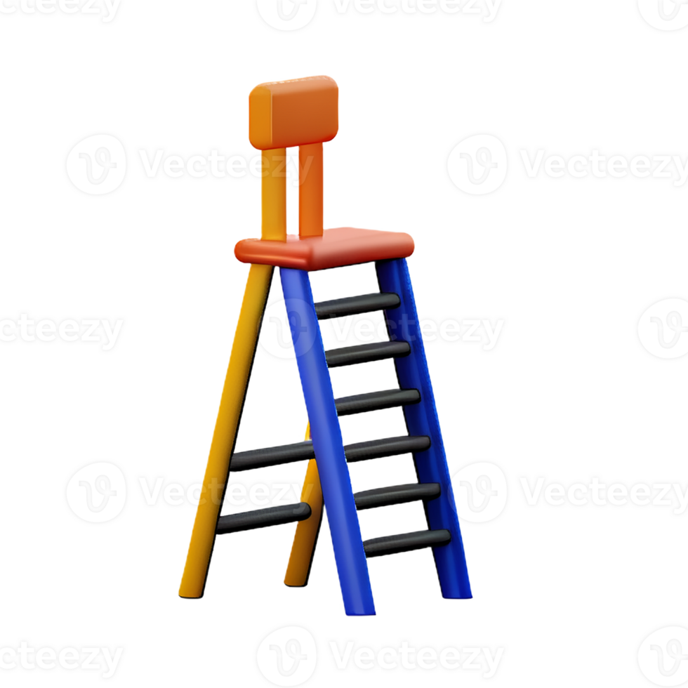ladder 3d rendering icon illustration png