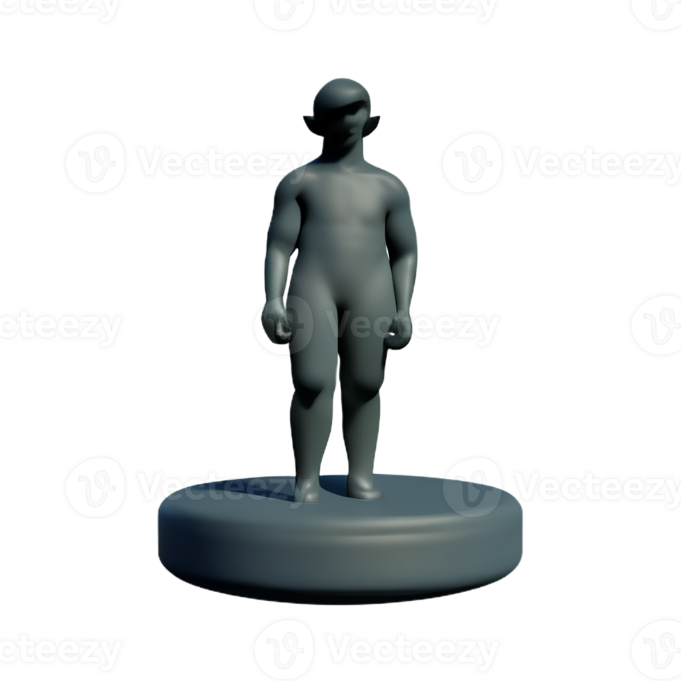 statue 3d rendering icon illustration png