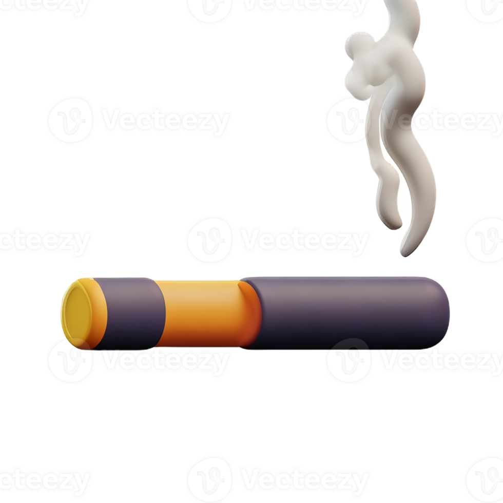 smoking 3d rendering icon illustration png