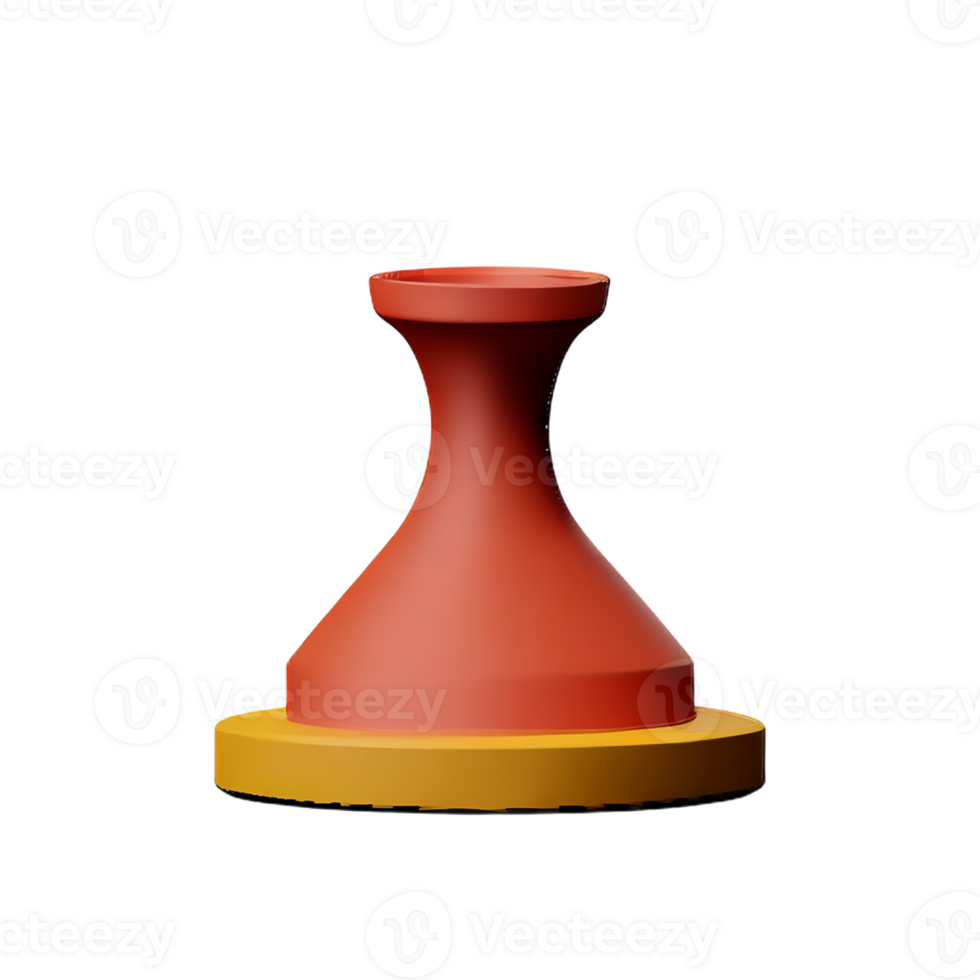 vase 3d rendering icon illustration png