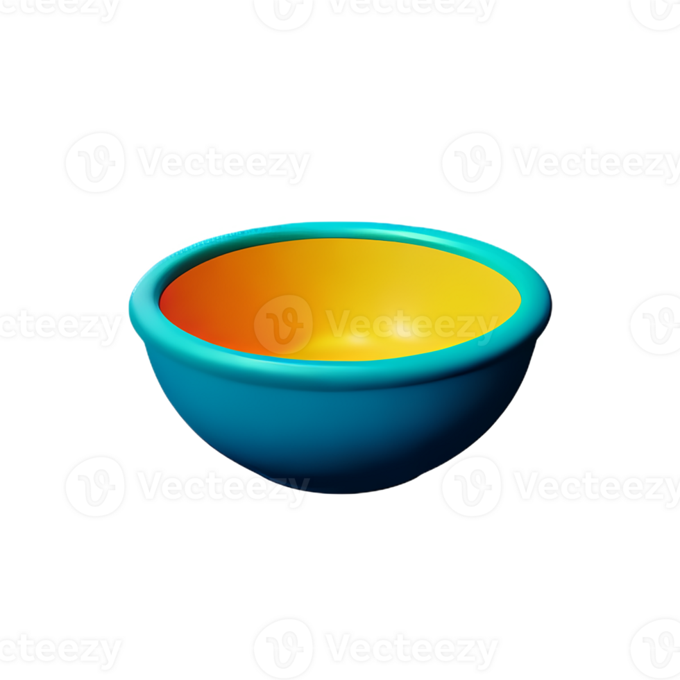 bowl 3d rendering icon illustration png