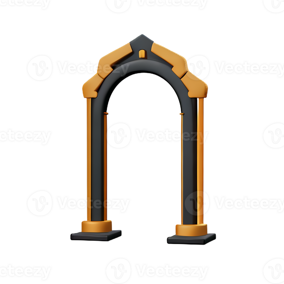 gate 3d rendering icon illustration png