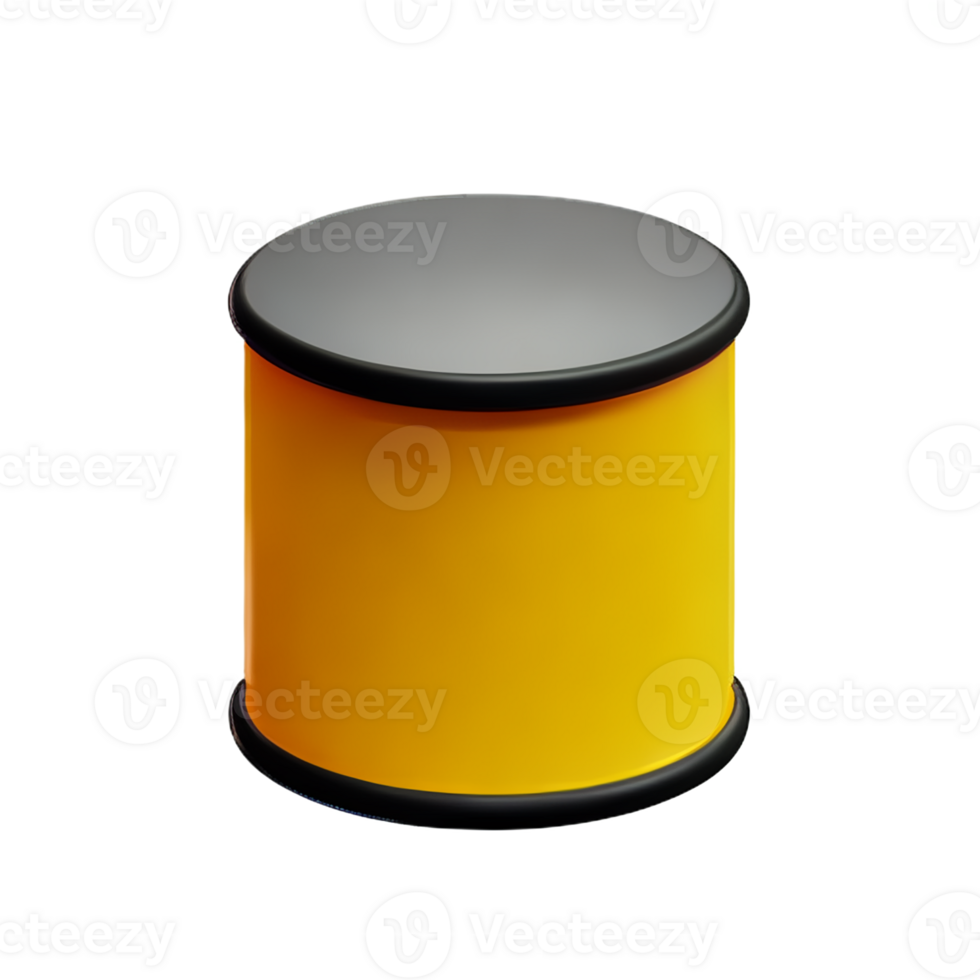drum 3d rendering icon illustration png