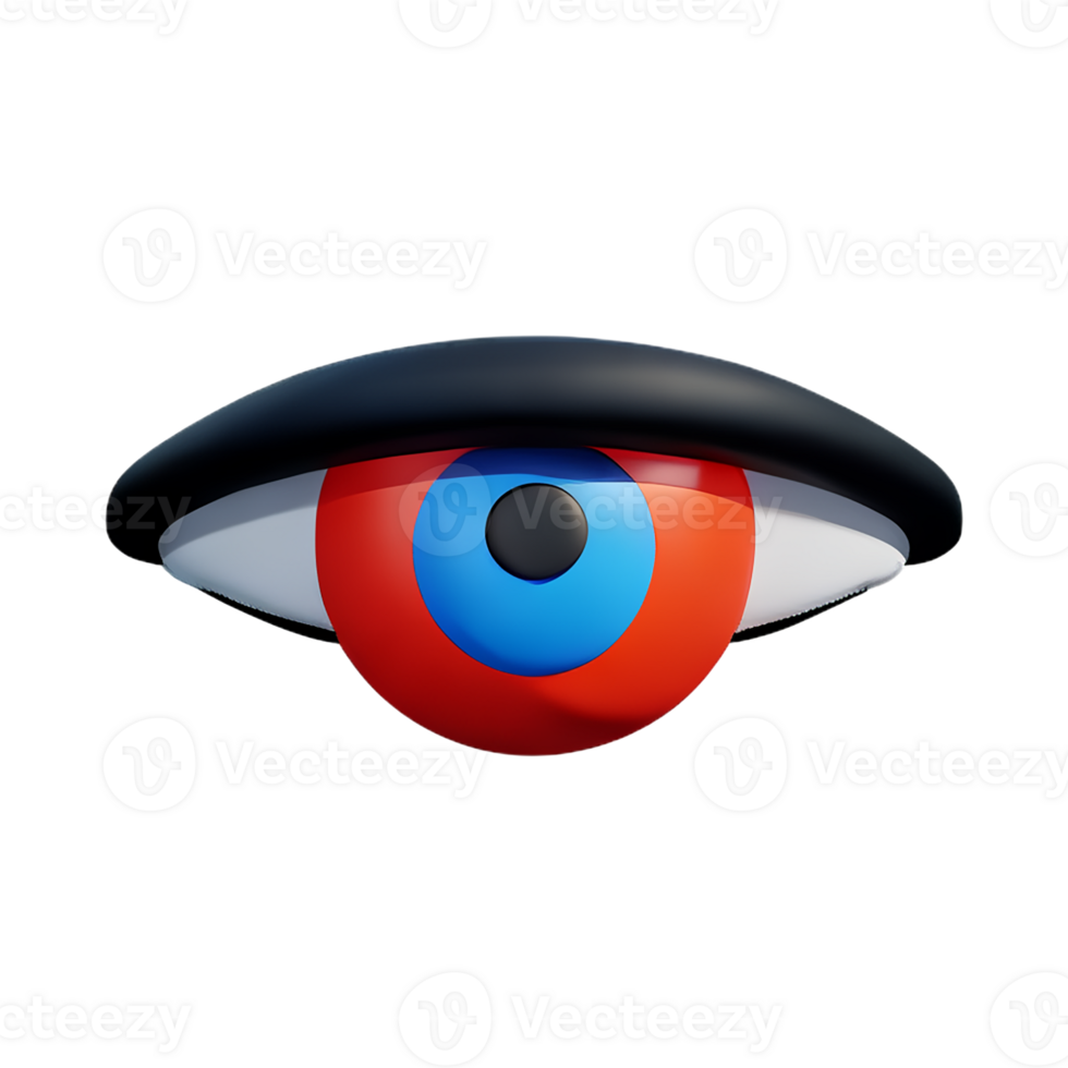 cartoon eyes 3d rendering icon illustration png