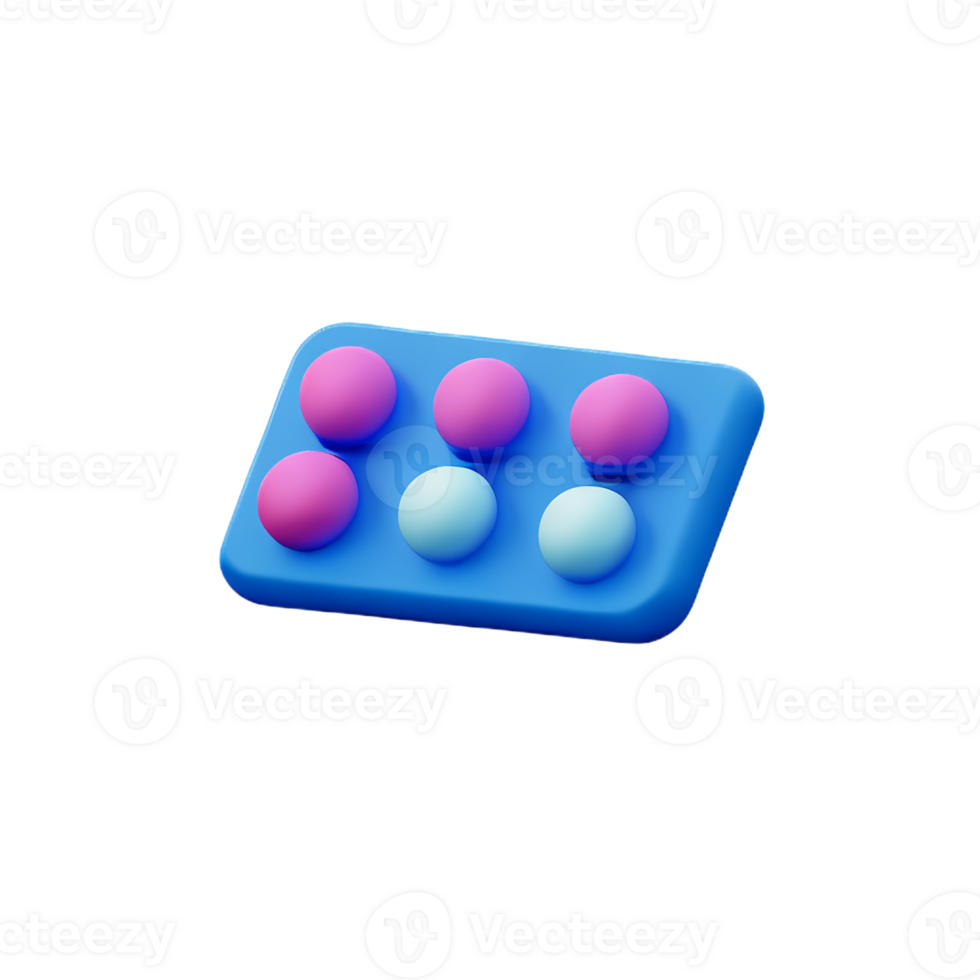 pills 3d rendering icon illustration png