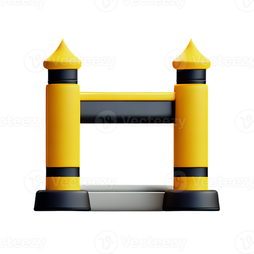 gate 3d rendering icon illustration png