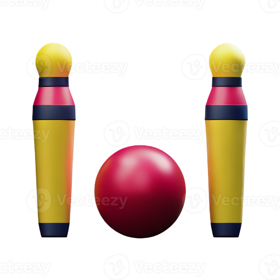 bowling 3d rendering icon illustration png