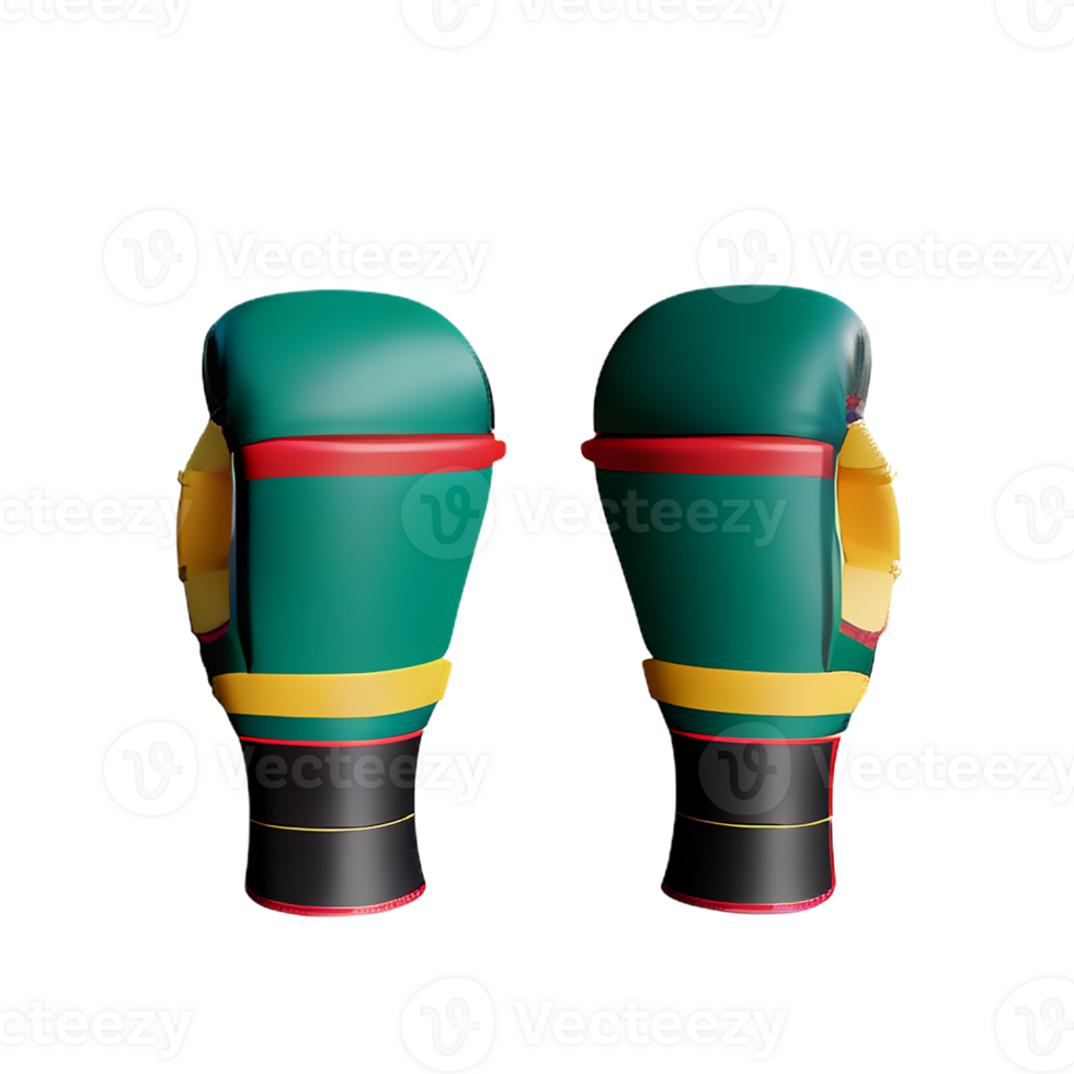 boxing gloves 3d rendering icon illustration png