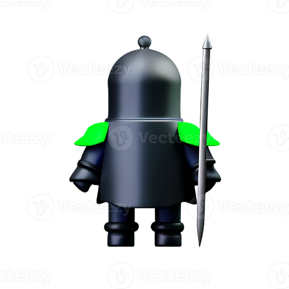 knight 3d rendering icon illustration png