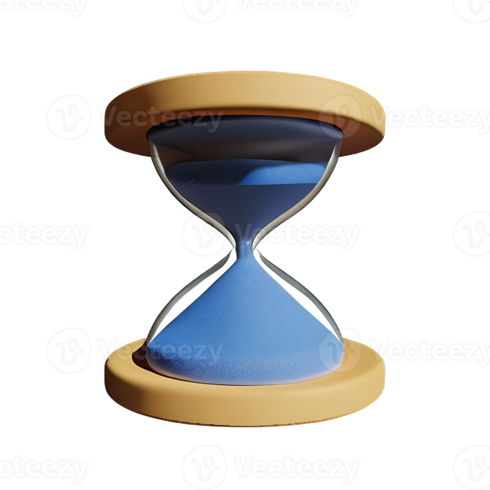 hourglass 3d rendering icon illustration png