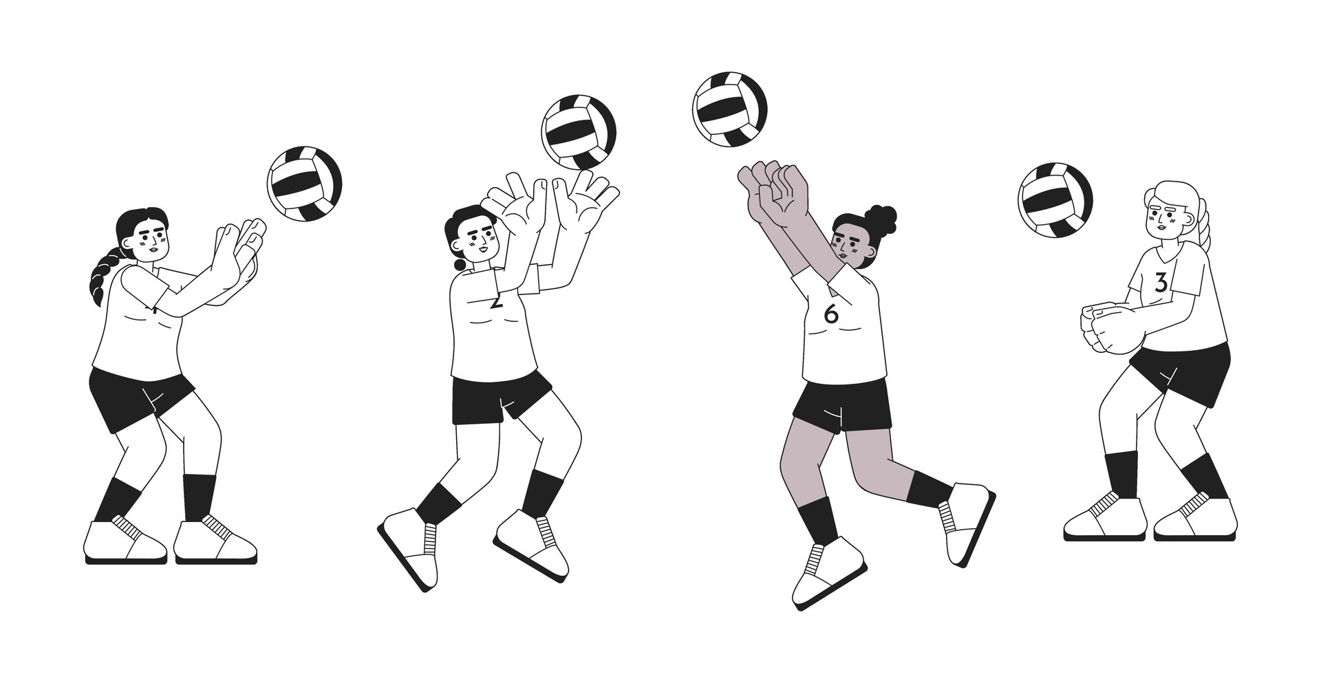 Volleyball Players Characters