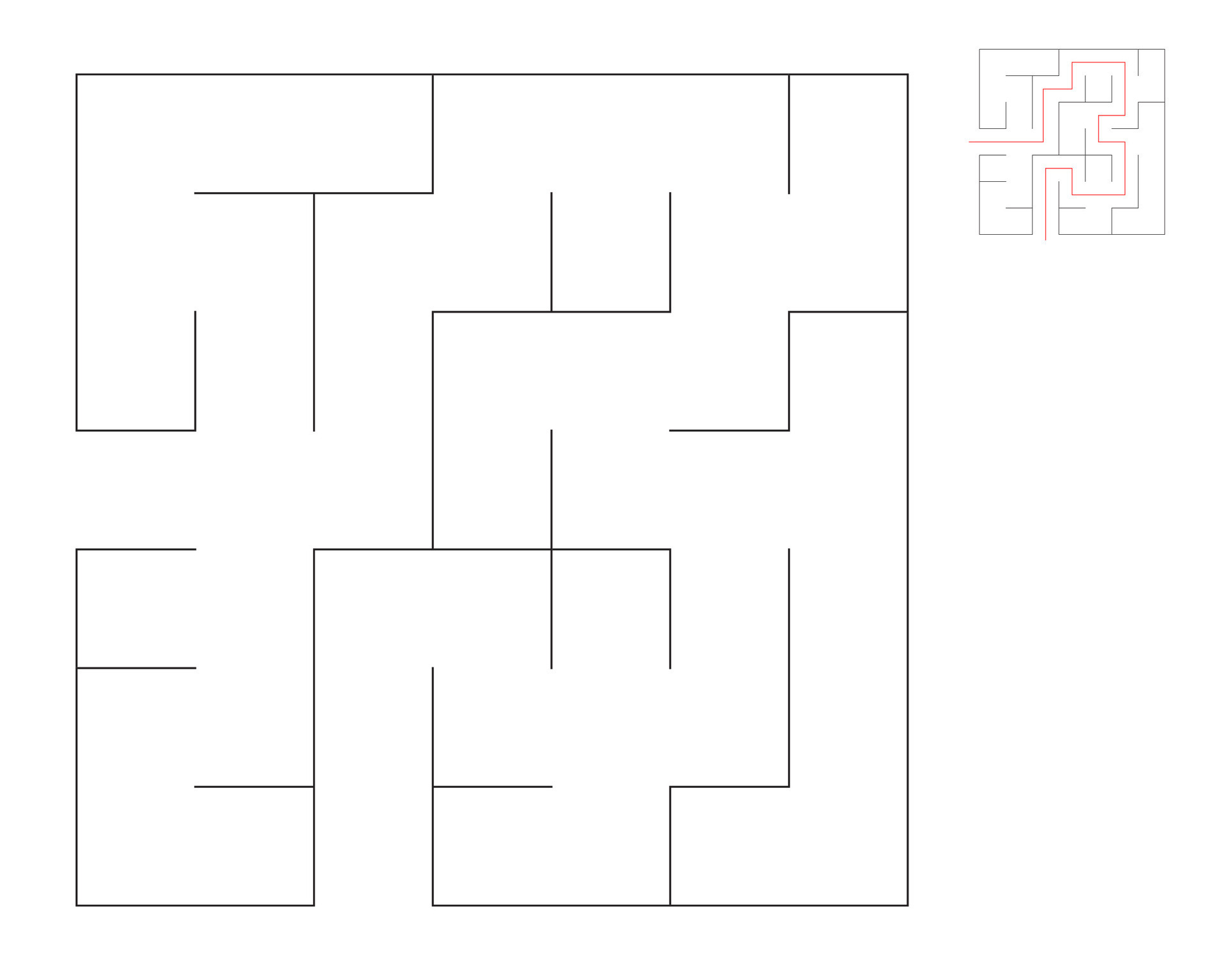 Square maze, logic game with labyrinths. maze game. A maze with answers