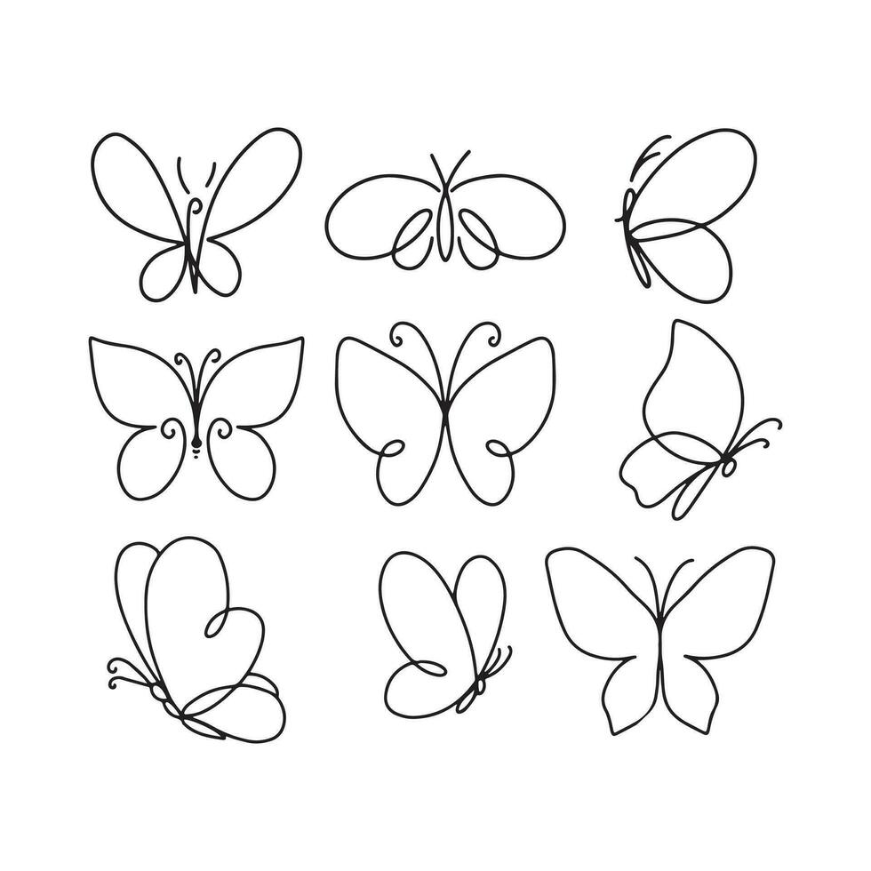 Butterfly Vector Hand Drawn Realistic Line Drawing Pattern, Butterfly,  Vector, Hand Painted PNG and Vector with Transparent Background for Free  Download