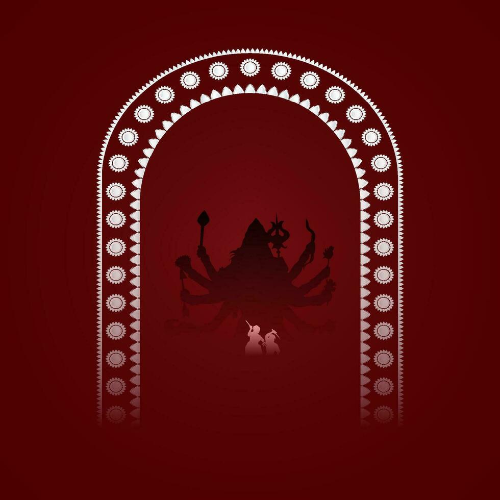 happy Durga puja illustrations. Durga Face. Subh Navratri ,Goddess Maa Durga Face , Poster, Social Media Post, and Flyer Advertising,  durga puja.Happy Durga Puja, Festival, Background, Template, vector