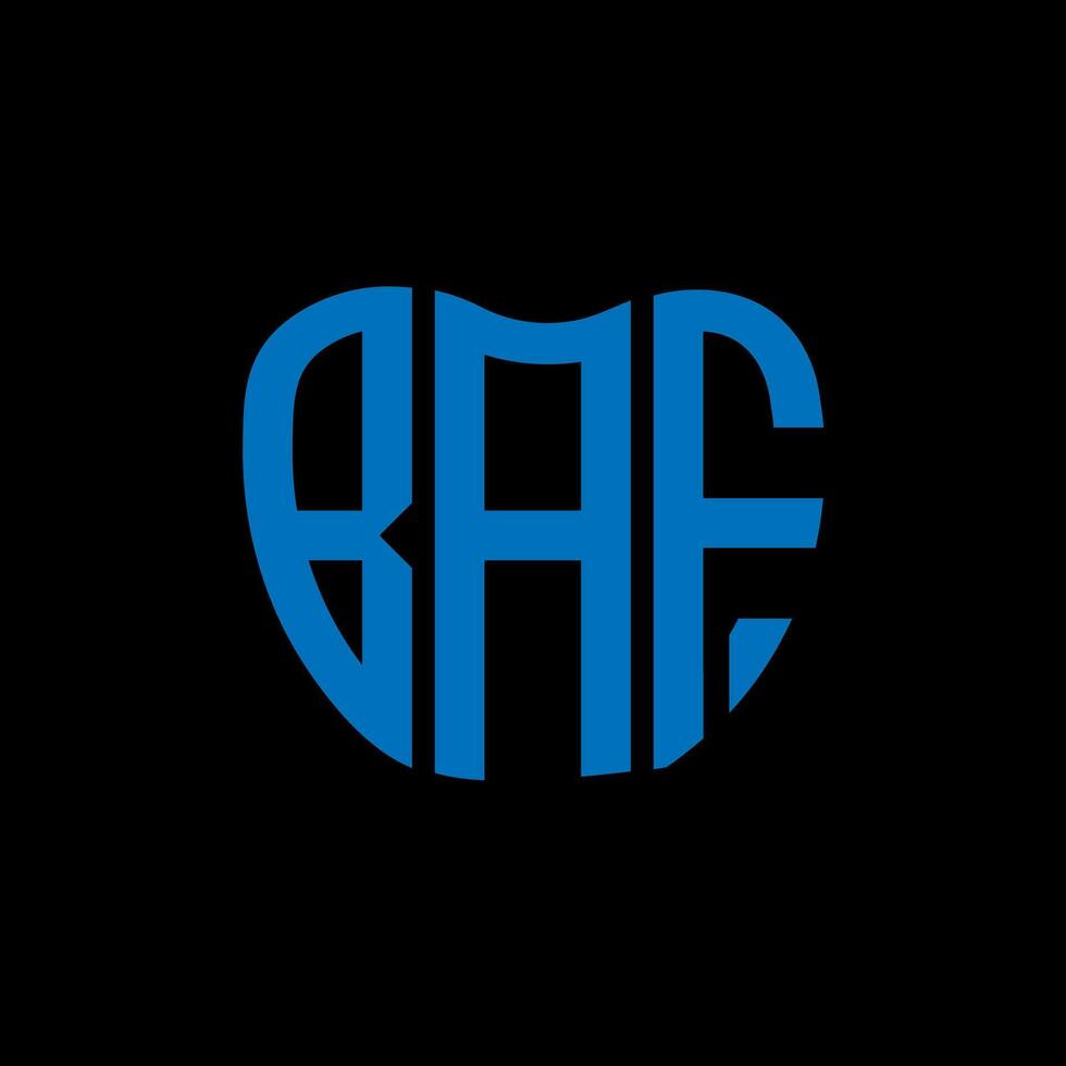 diseño creativo del logotipo de la letra baf. diseño único de baf. vector