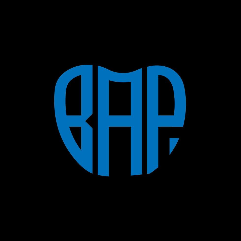 diseño creativo del logotipo de la letra bap. diseño único de bap. vector
