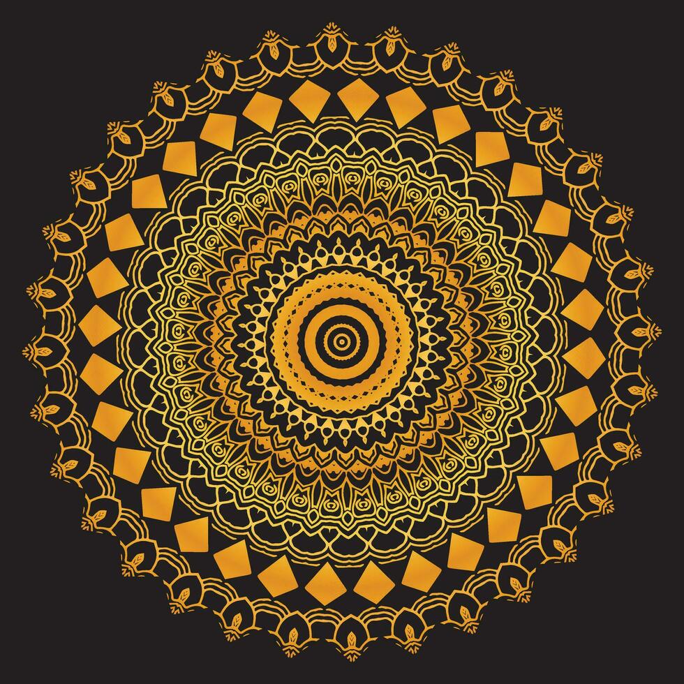 fondo de mandala de lujo con patrón arabesco dorado estilo árabe islámico oriental. mandala decorativa para impresión, afiche, portada, folleto, volante, pancarta vector