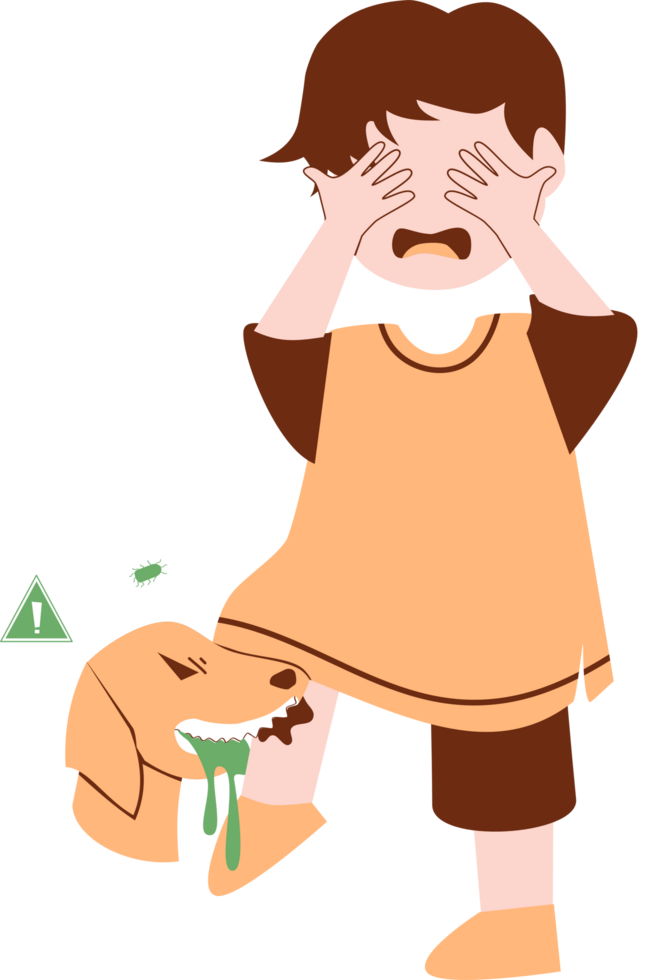Rabies dog bite a kid 28802878 PNG
